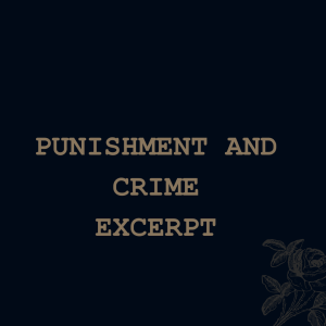 Punishment And Crime (excerpt)
