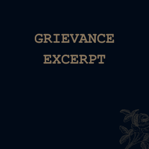 Grievance (excerpt)