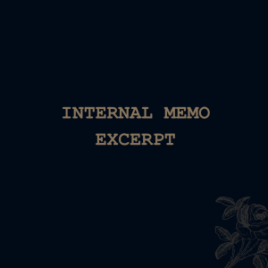 Internal Memo (excerpt)